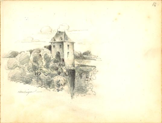 pavillon des nourrices sur les remparts de Montaigu par Fortun Parenteau