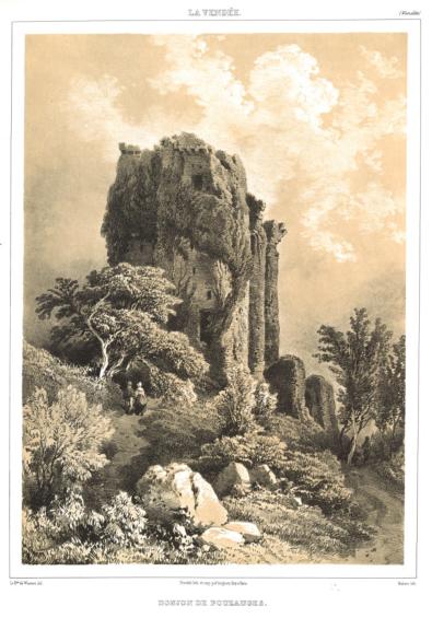 le "Donjon de Pouzauges" par le Baron de Wismes - 1846