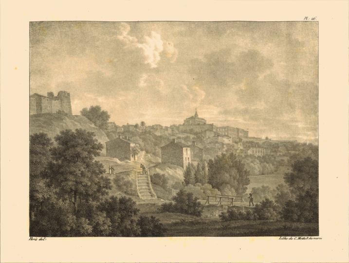 Lithographie extraite des "Vues pittoresques pour servir  l'histoire de la Vende" par JR Mliand en 1822
