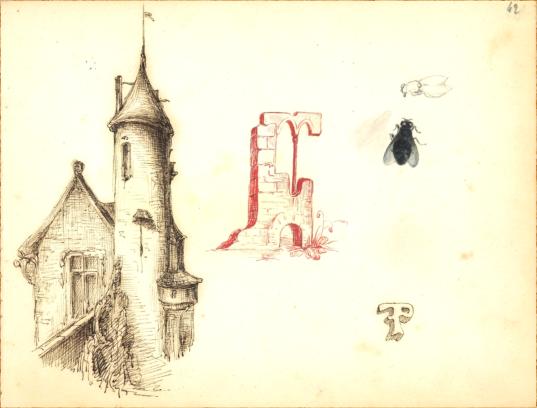 tourelle, ruine et mouche par Fortun Parenteau