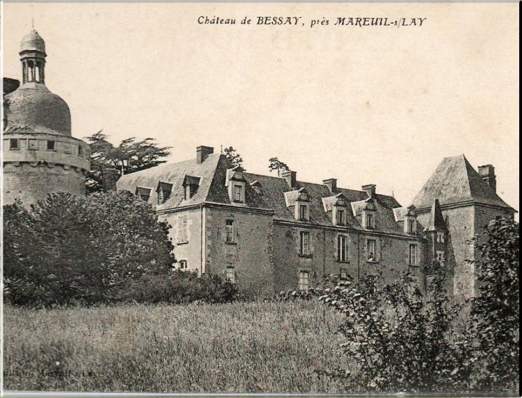 carte postal dbut du XXme du chteau de Bessay
