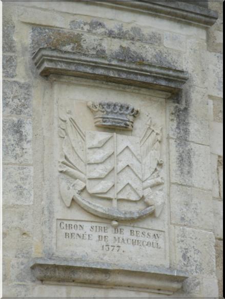 armoiries de Giron de Bessay et de Rene de Machecoul