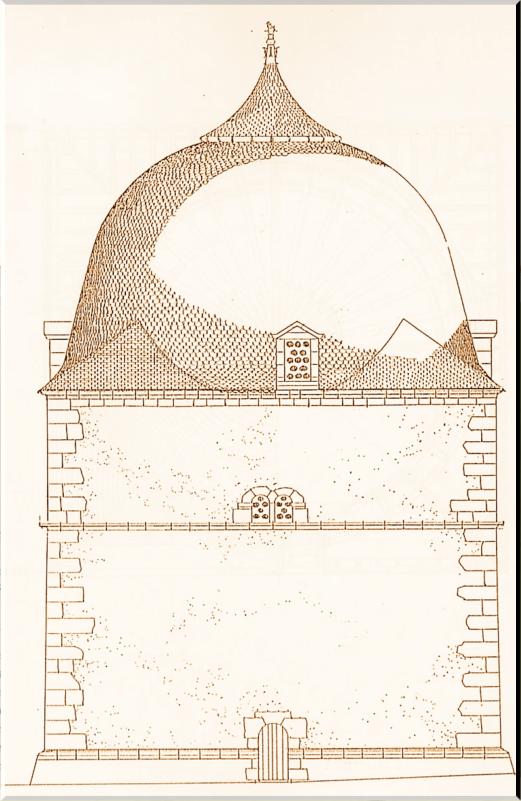 plan du colombier avec son ancien dme.
