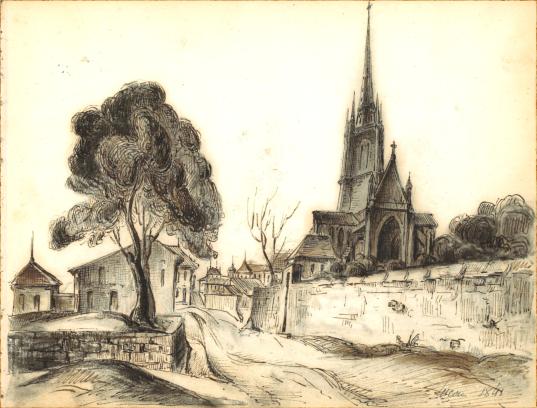 rue et cathdrale de Luon par Fortun Parenteau