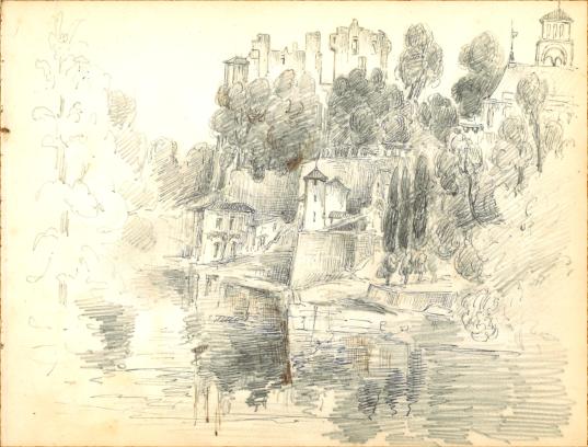 Chteau et glise Notre Dame de Clisson (44) par Fortun Parenteau